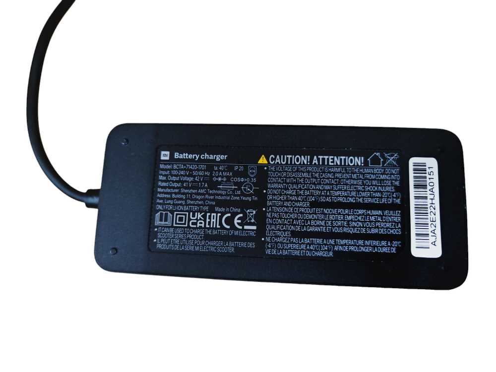 CARGADOR ORIGINAL 42V-1.5A SERIES XIAOMI SCOOTER
