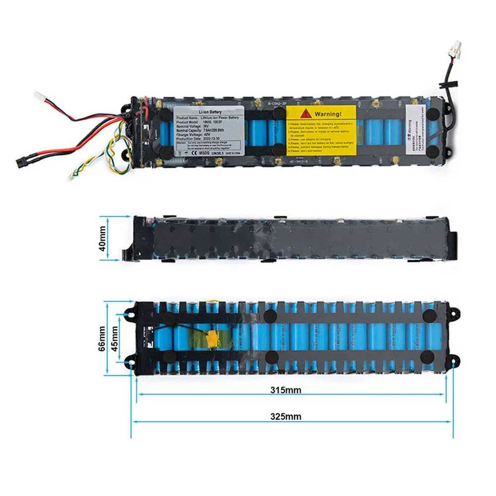 BATERÍA COMPATIBLE CON XIAOMI SCOOTER M365 CELDAS EVE ICR18650-26V 2500MAH