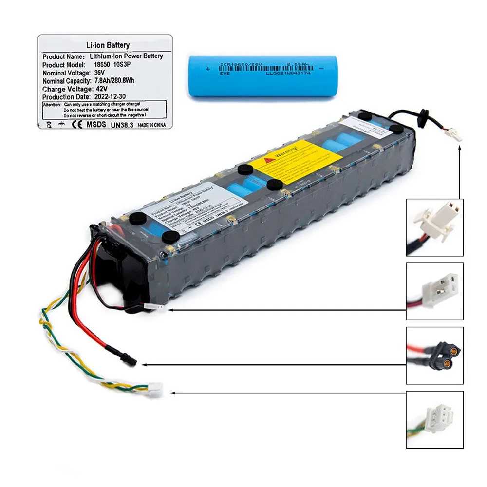 BATERÍA COMPATIBLE CON XIAOMI SCOOTER M365 CELDAS EVE ICR18650-26V 2500MAH