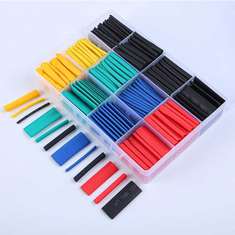 530 UNIDS/SET DE TUBO TERMORETRÁCTIL AISLAMIENTO TUBO RETRÁCTIL - COLORES