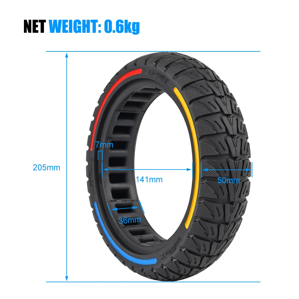 Neumático 8.5x2-6.1 sólido macizo compatible con Xiaomi M365 PRO PRO2 1S Scooter eléctrico