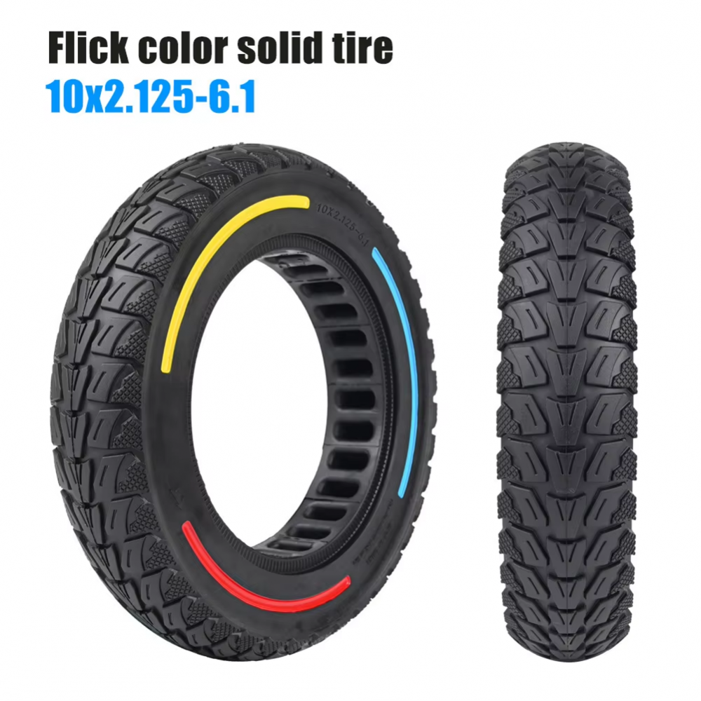 Neumático 10x2.125-6.1 sólido macizo compatible con Xiaomi M365 PRO PRO2 1S Scooter eléctrico