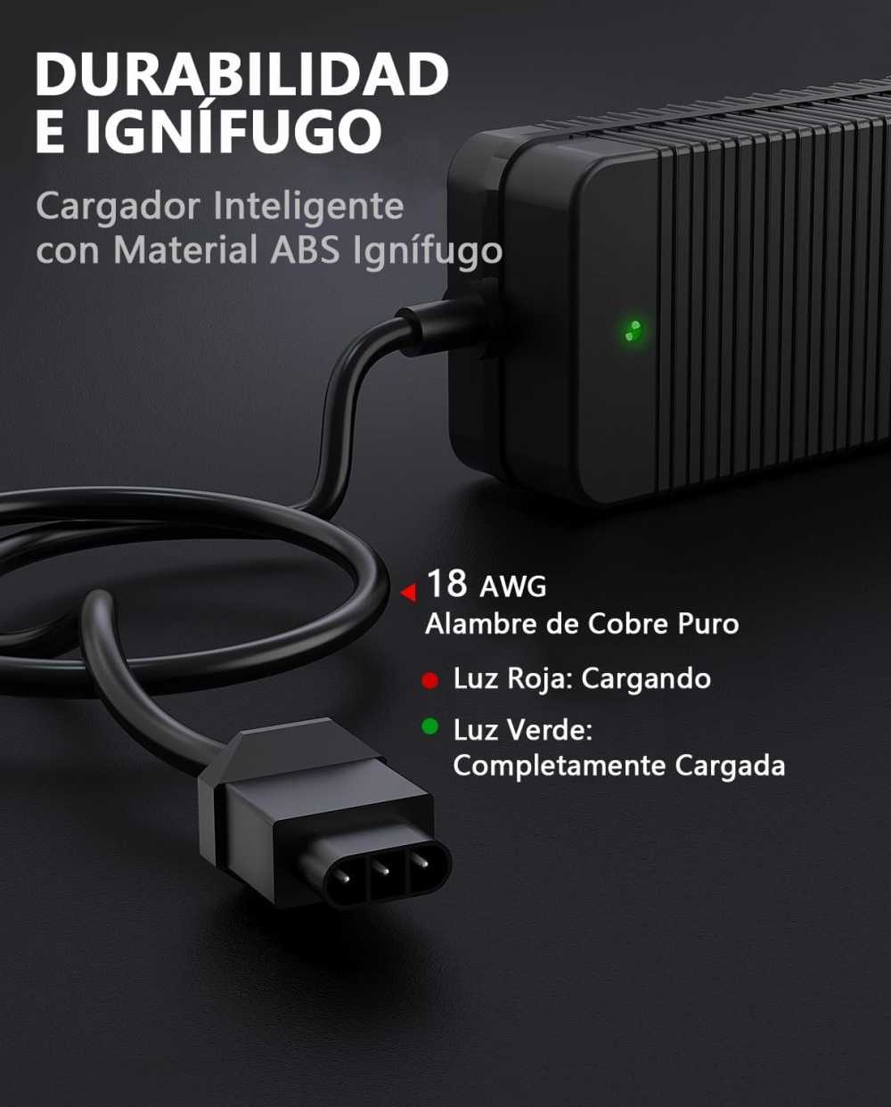 Cargador 53.5V-2A Compatible con NIU KQi3/KQi3 Pro/KQi3 Max/KQi2/KQi2 Pro/KQi 1/KQi 1 Pro/KQi Air/KQi Air X