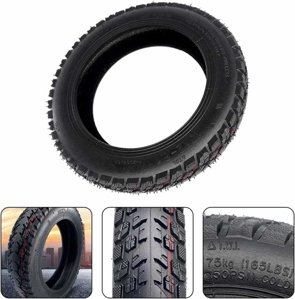 Rueda 10 pulgadas(10x2-6.1) y Camaras de aire 10 pulgadas(10x2) Neumático de Repuestos todoterreno offroad compatible con los patinetes electrico y Scooter Xiaomi M365,Pro 2