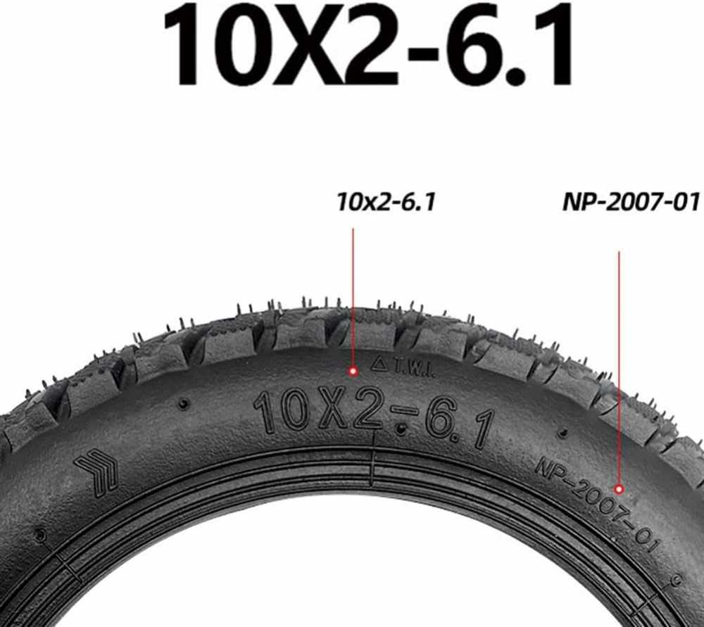 Rueda 10 pulgadas(10x2-6.1) y Camaras de aire 10 pulgadas(10x2) Neumático de Repuestos todoterreno offroad compatible con los patinetes electrico y Scooter Xiaomi M365,Pro 2
