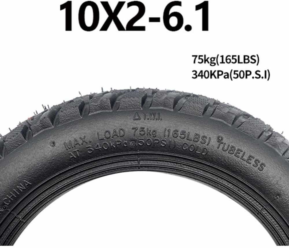 Rueda 10 pulgadas(10x2-6.1) y Camaras de aire 10 pulgadas(10x2) Neumático de Repuestos todoterreno offroad compatible con los patinetes electrico y Scooter Xiaomi M365,Pro 2