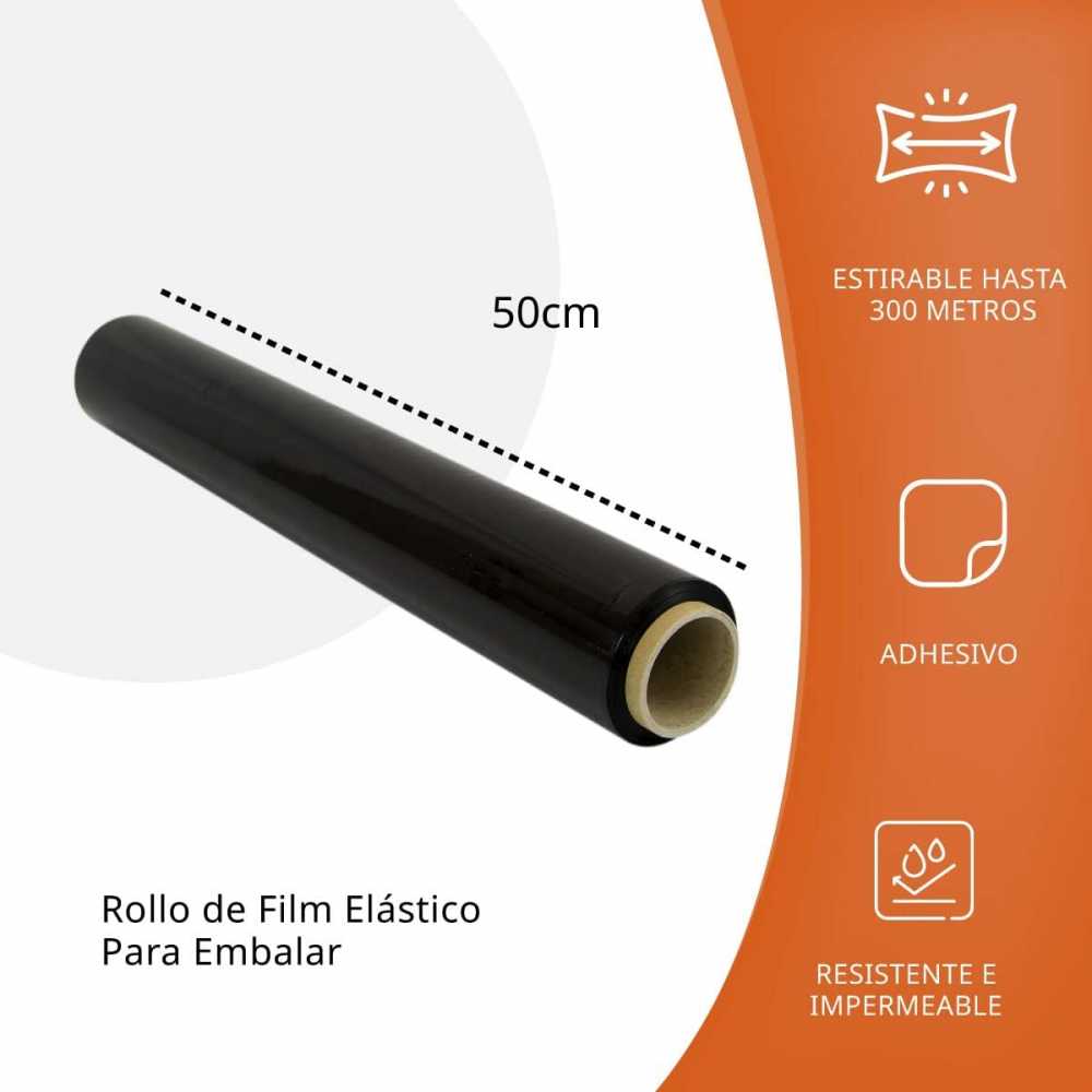 Film Negro embalaje  23 micras para Palets, Mudanzas y Envíos