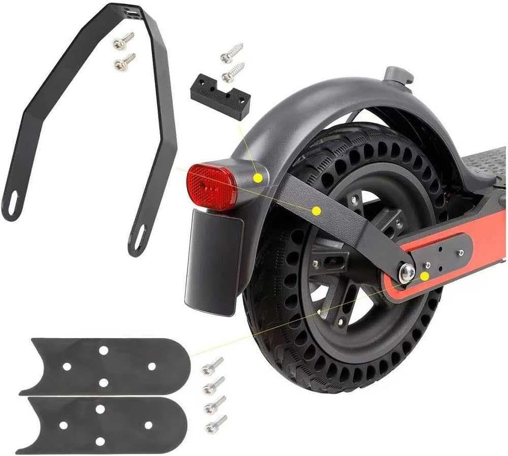 Soporte Metal compatible con Xiaomi M365, 1S, Essential, Pro, Pro 2 Scooter para Guardabarro Trasero