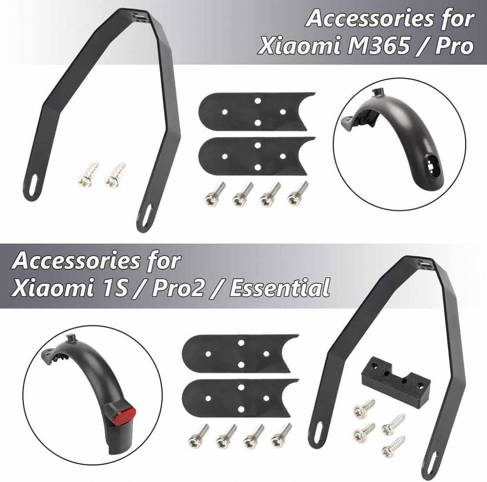 Soporte Metal compatible con Xiaomi M365, 1S, Essential, Pro, Pro 2 Scooter para Guardabarro Trasero