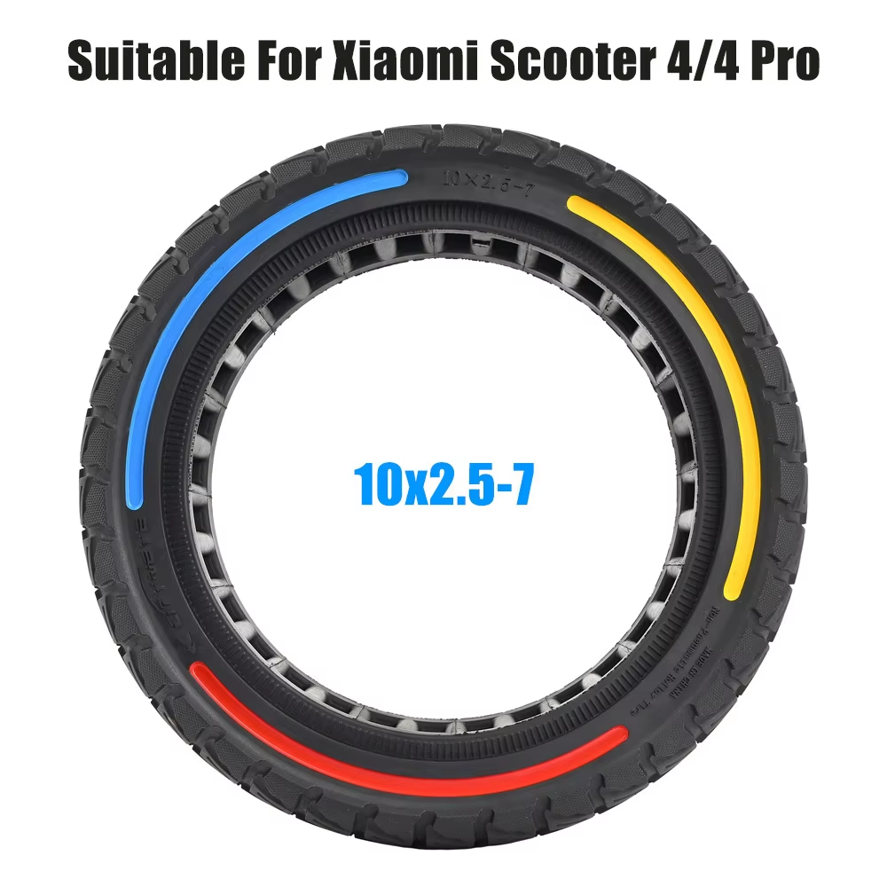 Neumático 10x2,5-7 sólido macizo para Xiaomi 4/4 Pro