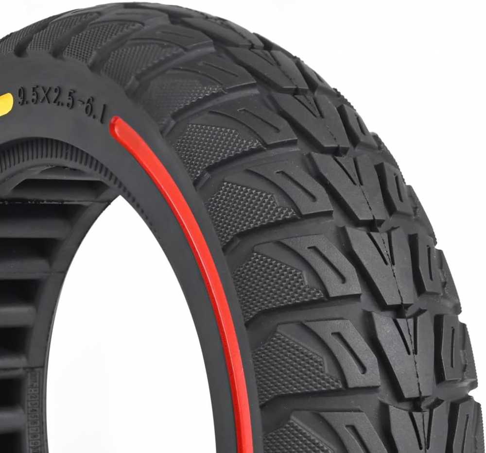 Neumático 9,5 x 2,5 – 6,1 (45mm) sólido macizo para NIU KQi3 Sport/Pro/Max Scooter eléctrico