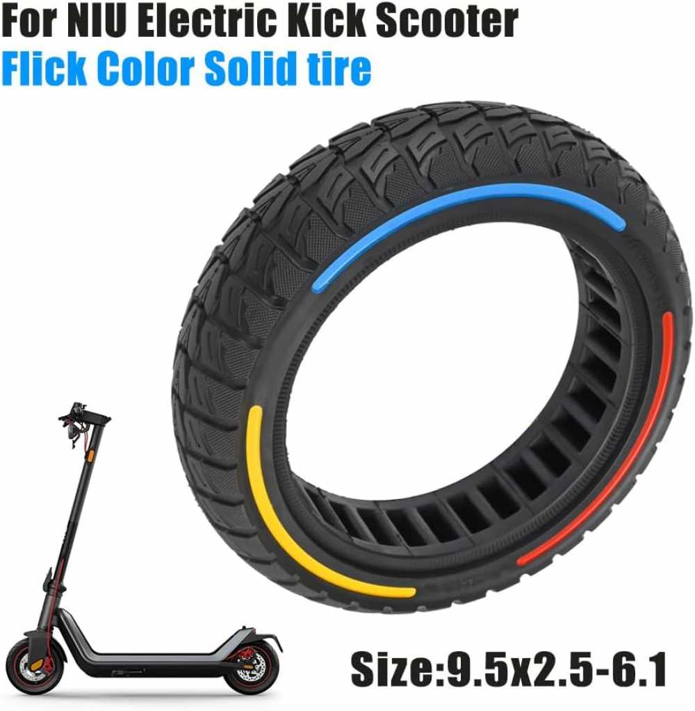 Neumático 9,5 x 2,5 – 6,1 (45mm) sólido macizo para NIU KQi3 Sport/Pro/Max Scooter eléctrico