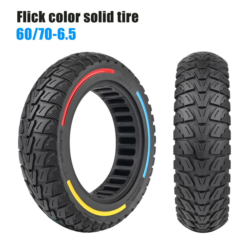 Neumático 10x2.5 - 60/70-6,5 (45mm) sólido macizo compatible con Ninebot Max G30  Scooter eléctrico