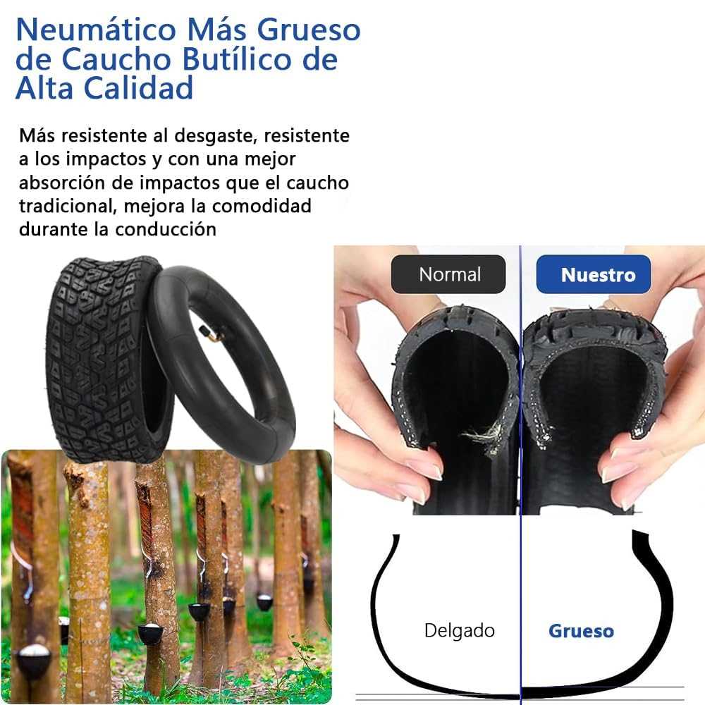 Cubierta 85/65-6.5 Neumáticos de Recambio Compatible con KUKIRIN G-Booster/G-Max/G2 Pro