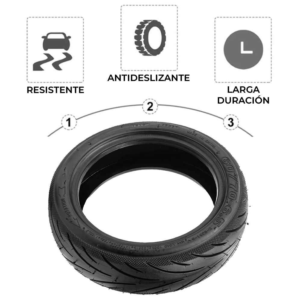 Neumáticos de repuesto para Smartgyro K2 y Ninebot Max G30, neumáticos de goma 60/70-6.5, neumáticos sin cámara Tubeless