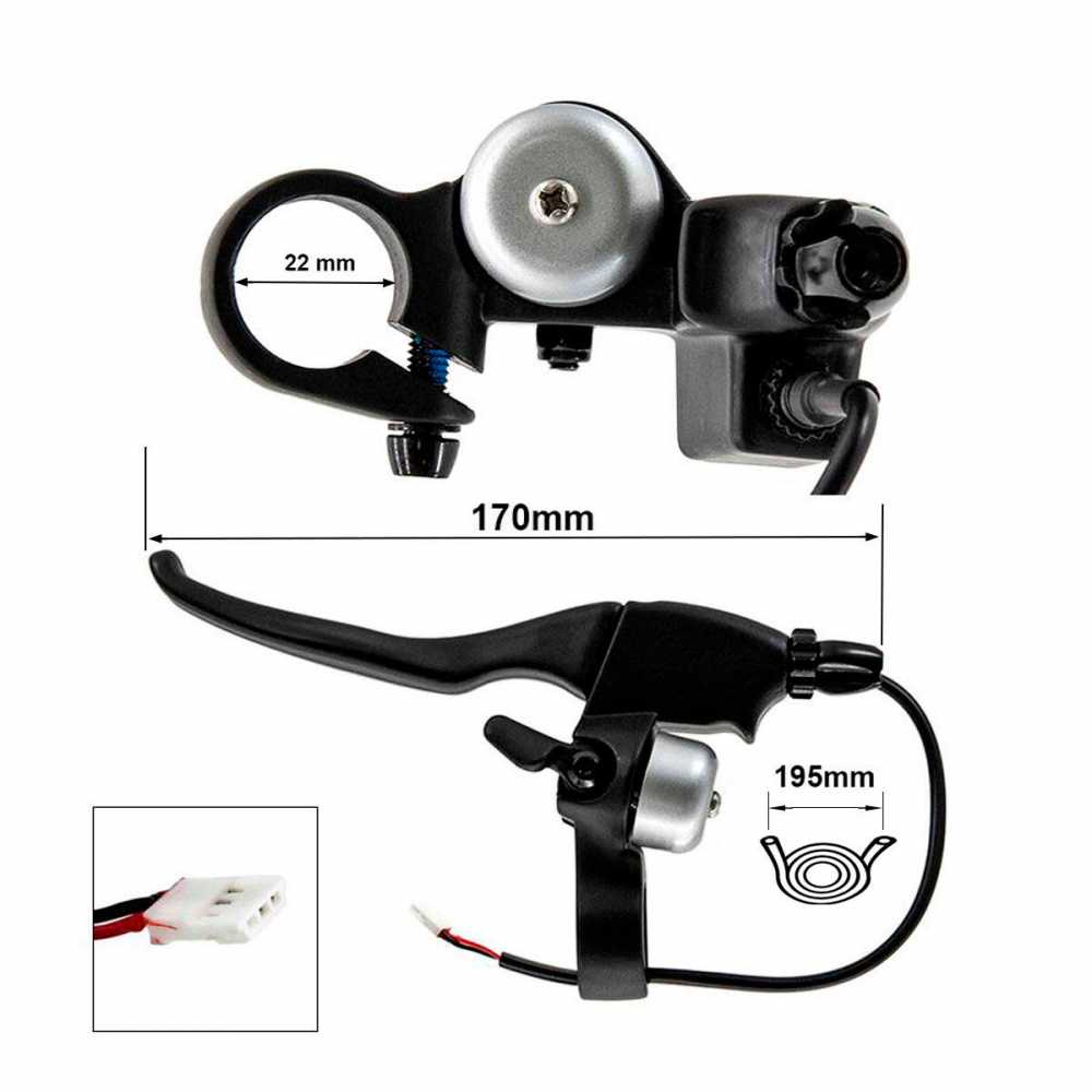 Maneta Freno Patinetes Cecotec Outsider Serie A Negro con Timbre